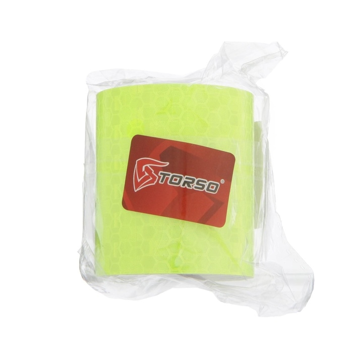 Светоотражающая лента TORSO, самоклеящаяся, зеленая, 5 см х 3 м