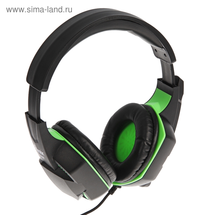 Наушники Ritmix RH-560M Gaming, игровые, полноразмерные,микрофон,3.5мм, 1.8 м, черно-зеленые Наушники Ritmix RH-560M Gaming, игровые, полноразмерные,микрофон,3.5мм, 1.8 м, черно-зеленые