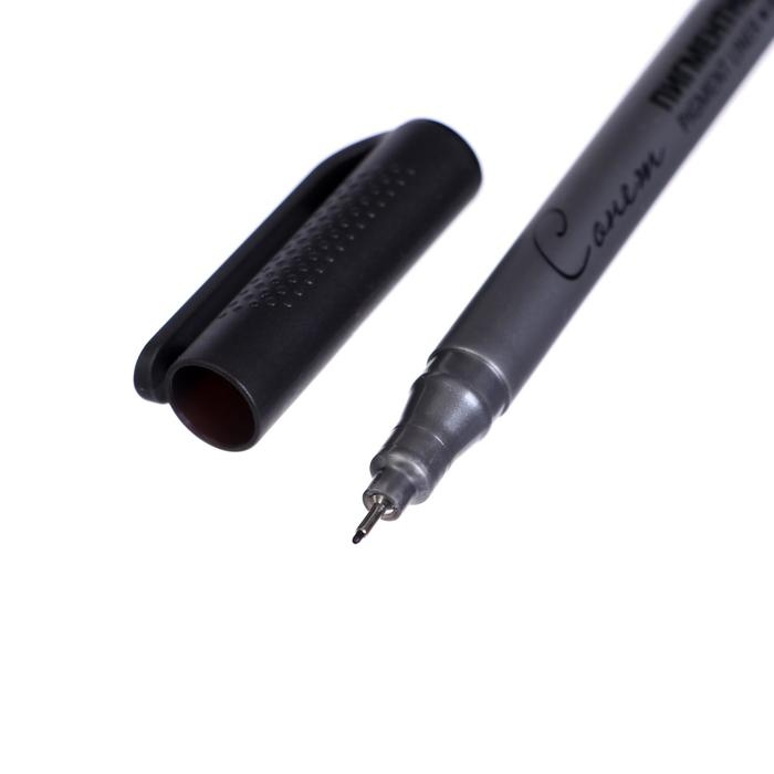 Набор ручек капиллярных ЗХК  Набор ручек капиллярных ЗХК "Сонет", разные типы, 5 штук (0.1/.03./0.5/0.8/кисть), чёрный