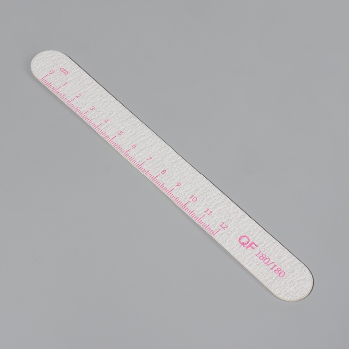 Пилка-наждак, на деревянной основе, набор 20 шт, абразивность 180, 18 см, цвет серый/розовый