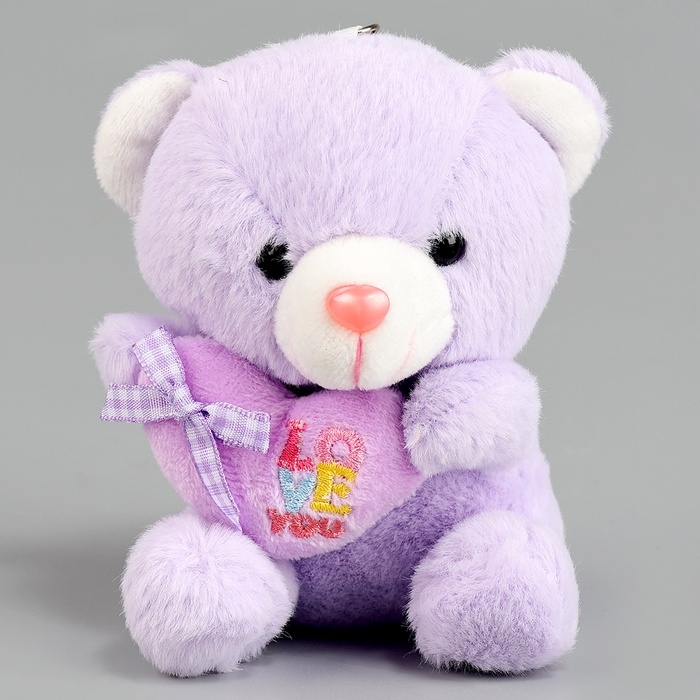 Мягкая игрушка «Медведь с сердцем», на брелоке, 12 см, цвет МИКС Мягкая игрушка «Медведь с сердцем», на брелоке, 12 см, цвет МИКС