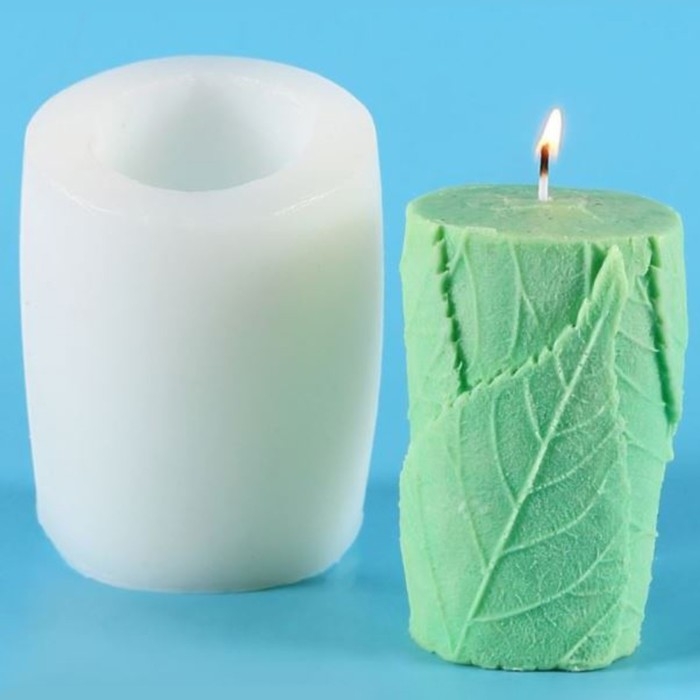 Молд силикон для свечи Молд силикон для свечи "Листочки" 8х8х11 см