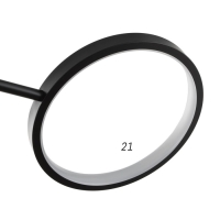 Люстра с ПДУ 2298/7BK LED 156Вт 3000-6000К черный 105х99х15 см BayerLux