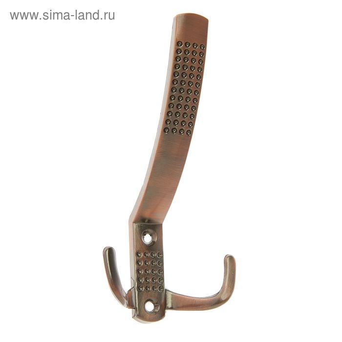Крючок мебельный ТУНДРА TKT001, трехрожковый, медь Крючок мебельный ТУНДРА TKT001, трехрожковый, медь