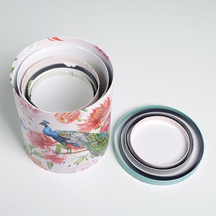 Набор коробок 5 в 1, упаковка подарочная, Flowers, 13 х 14‒19.5 х 22 см