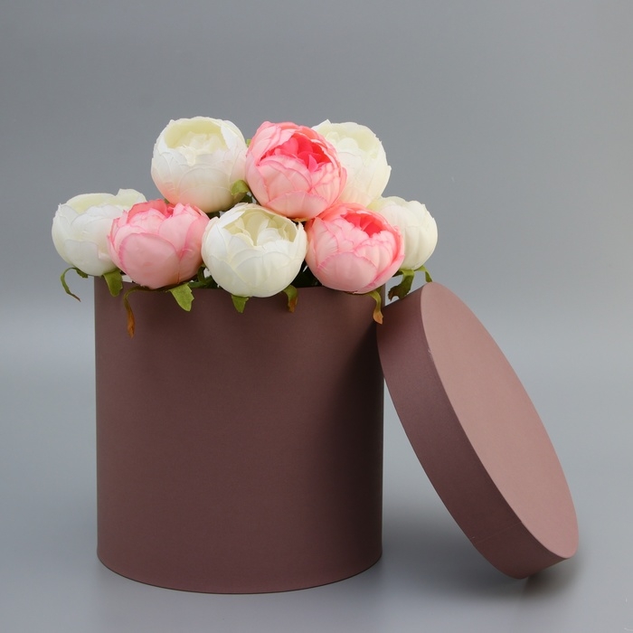 Коробка подарочная круглая Коробка подарочная круглая "Шоколадный"23*23*23см