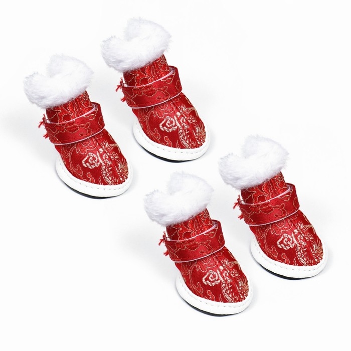 Ботинки "Забава", набор 4 шт, 3 размер, красные