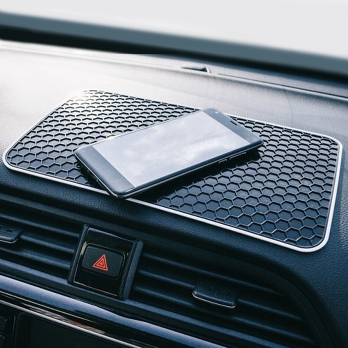 Коврик противоскользящий 27.5×17 см, соты, черный Коврик противоскользящий 27.5×17 см, соты, черный