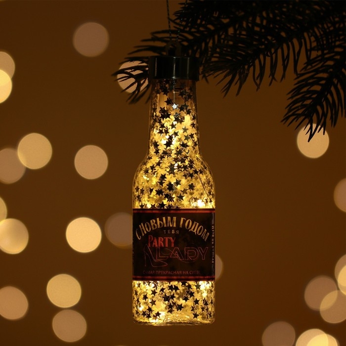 Елочная игрушка новогодняя с гирляндой «Новый год: С новым годом», 14,2 х 4,2 см Елочная игрушка новогодняя с гирляндой «Новый год: С новым годом», 14,2 х 4,2 см