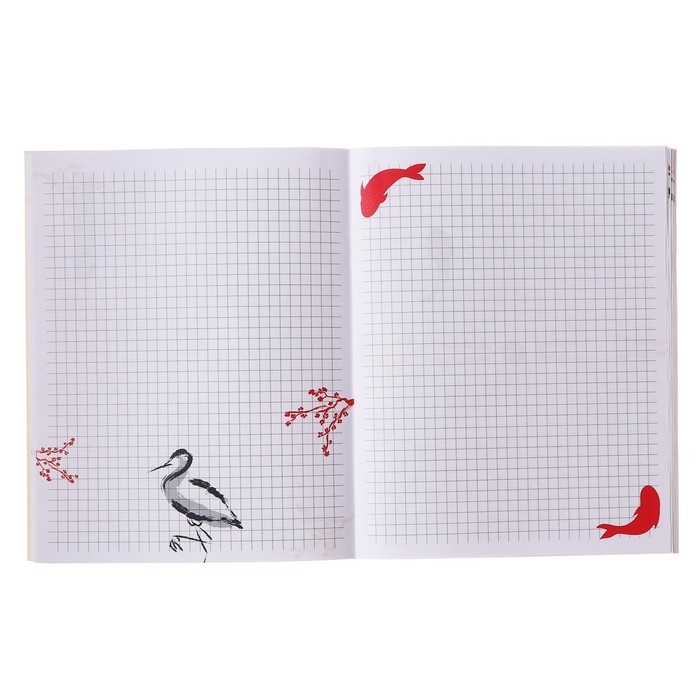 Тетрадь 48 листов в клетку Calligrata TOP "Аниме. Ч/б", обложка мелованный картон, матовая ламиниция, выборочный УФ-лак, дизайн внутреннего блока, офсет