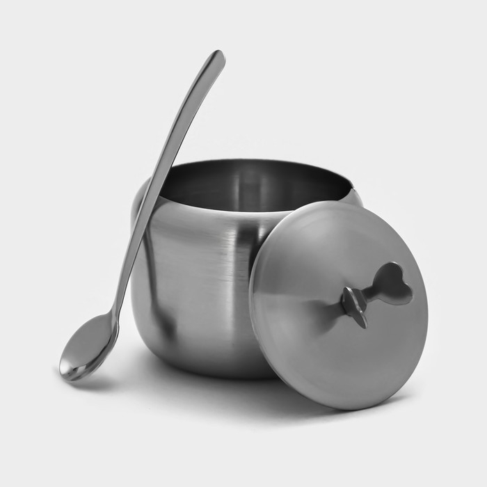 Сахарница из нержавеющей стали «Нежа», 300 мл, 11×8,5 см Сахарница из нержавеющей стали «Нежа», 300 мл, 11×8,5 см