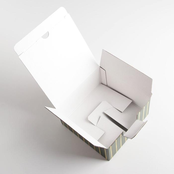 Коробка подарочная новогодняя складная «Сияй», 15 х 15 х 7 см, Новый год Коробка подарочная новогодняя складная «Сияй», 15 х 15 х 7 см, Новый год