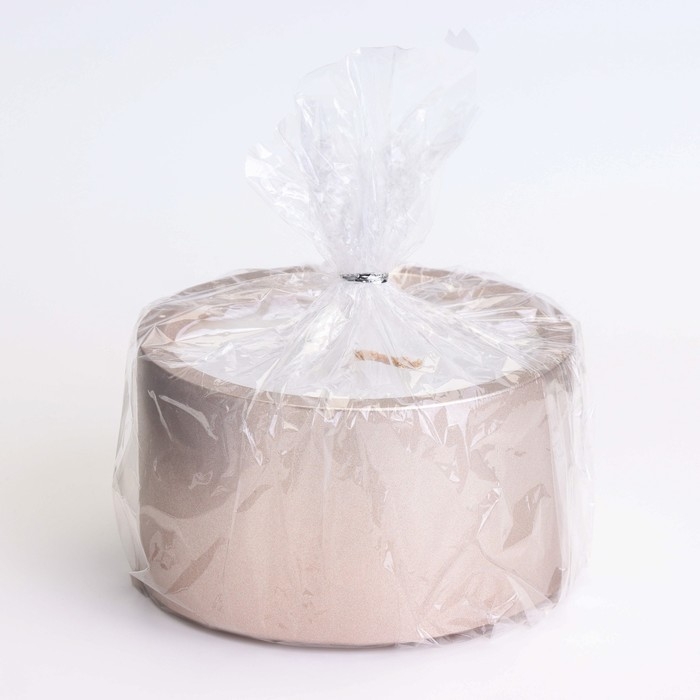 Свеча «Цилиндр» в подсвечнике из гипса, 11,5х11,5х6,5 см, шампань Свеча «Цилиндр» в подсвечнике из гипса, 11,5х11,5х6,5 см, шампань