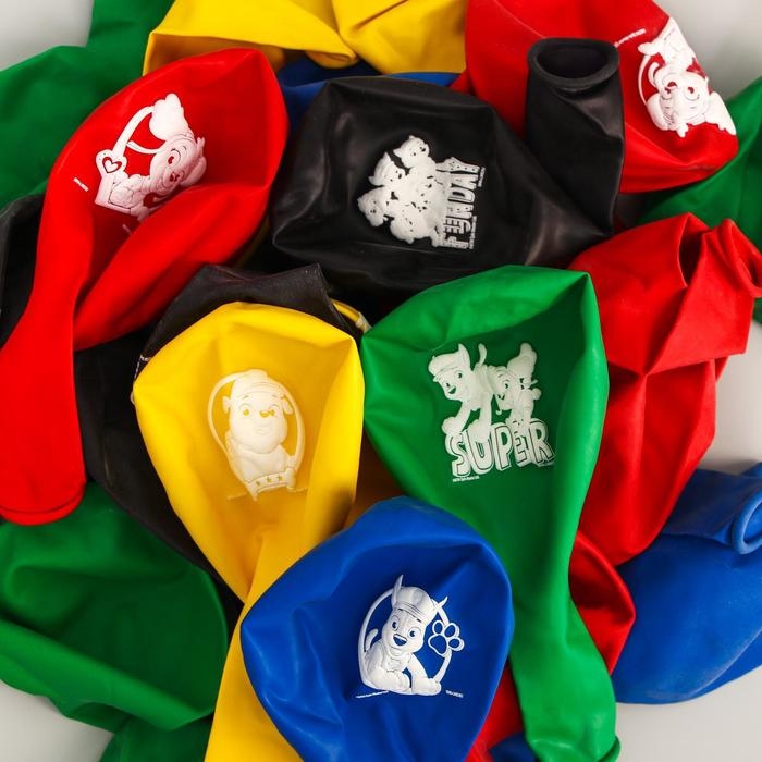 Шар воздушный Шар воздушный "Супер", 12 дюйм, латексный, 5 штук, Щенячий патруль