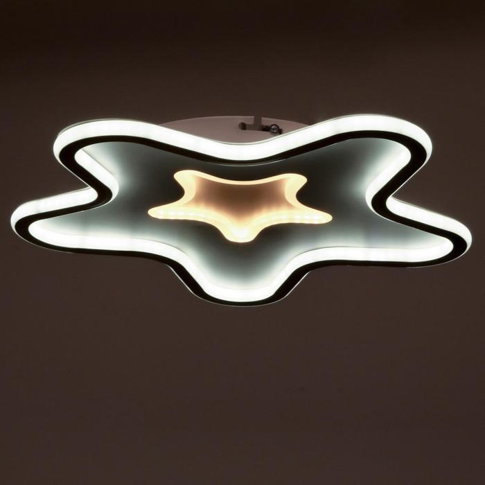 Люстра с ПДУ 1201/1 LED 90Вт 3000-6000К белый 47х47х8 см BayerLux