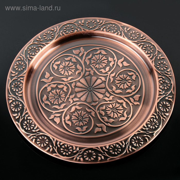 Поднос «Султан. Бронза», d=34 см, цвет бронзовый Поднос «Султан. Бронза», d=34 см, цвет бронзовый