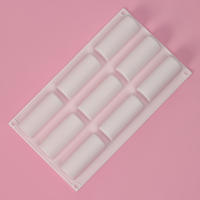 Форма для выпечки Доляна «Сладости. Батончики», силикон, 29,3×17,5×3,5 см, 9 ячеек (8,3×3,2×3,5 см), цвет МИКС Форма для выпечки Доляна «Сладости. Батончики», силикон, 29,3×17,5×3,5 см, 9 ячеек (8,3×3,2×3,5 см), цвет МИКС