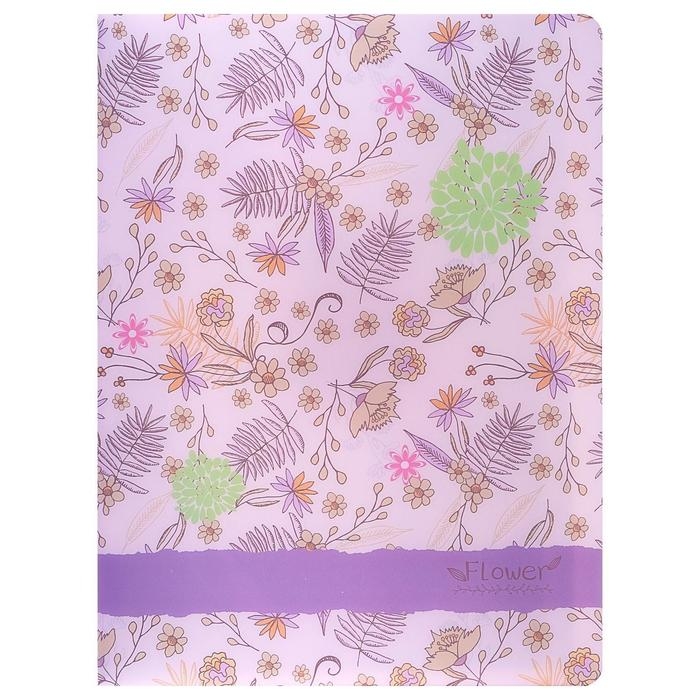Папка с 30 вкладышами Calligrata Папка с 30 вкладышами Calligrata "Цветы" А4, пластик, 400 мкм, МИКС