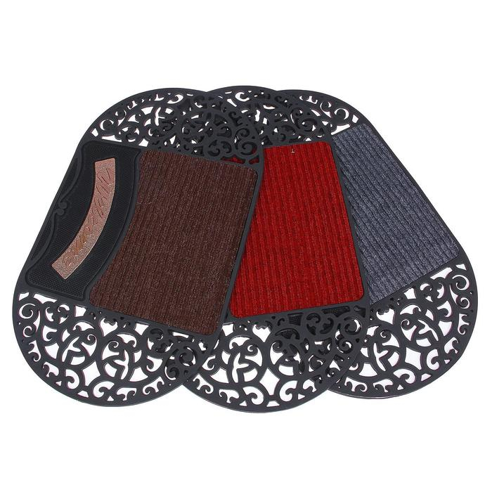 Коврик придверный узорный Доляна Welcome, 45×75 см, цвет МИКС Коврик придверный узорный Доляна Welcome, 45×75 см, цвет МИКС