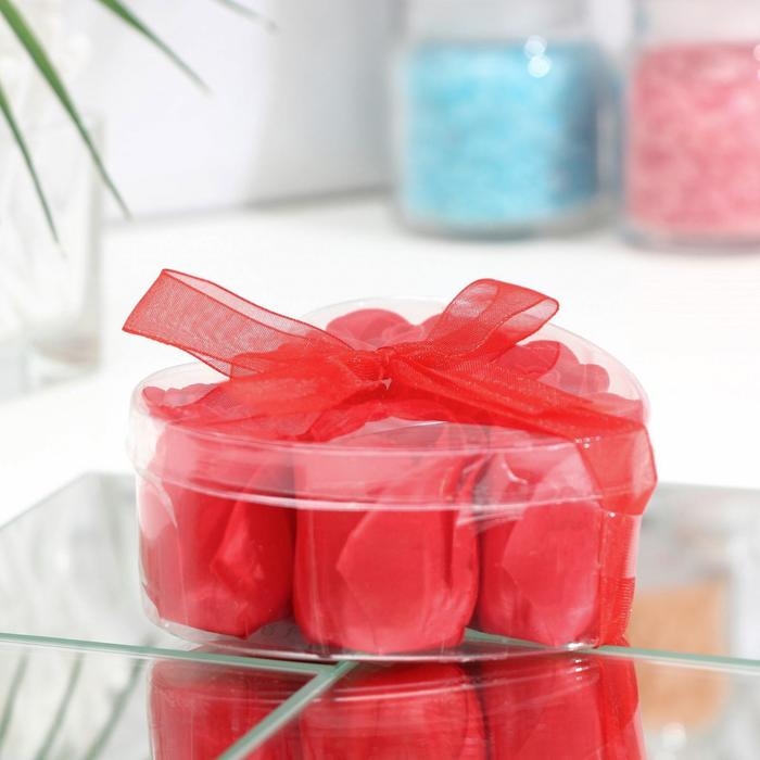 Мыльные розочки, красные, набор 6 шт. Мыльные розочки, красные, набор 6 шт.