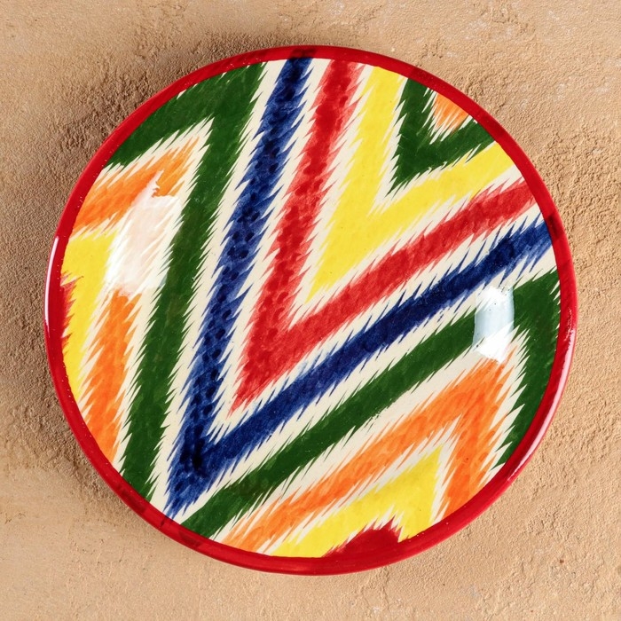 Тарелка Риштанская Керамика Тарелка Риштанская Керамика "Атлас", 20 см, узоры микс