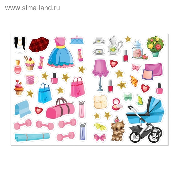 Наклейки набор «Наряди куколку. Для малышей», 4 шт. по 12 стр. Наклейки набор «Наряди куколку. Для малышей», 4 шт. по 12 стр.