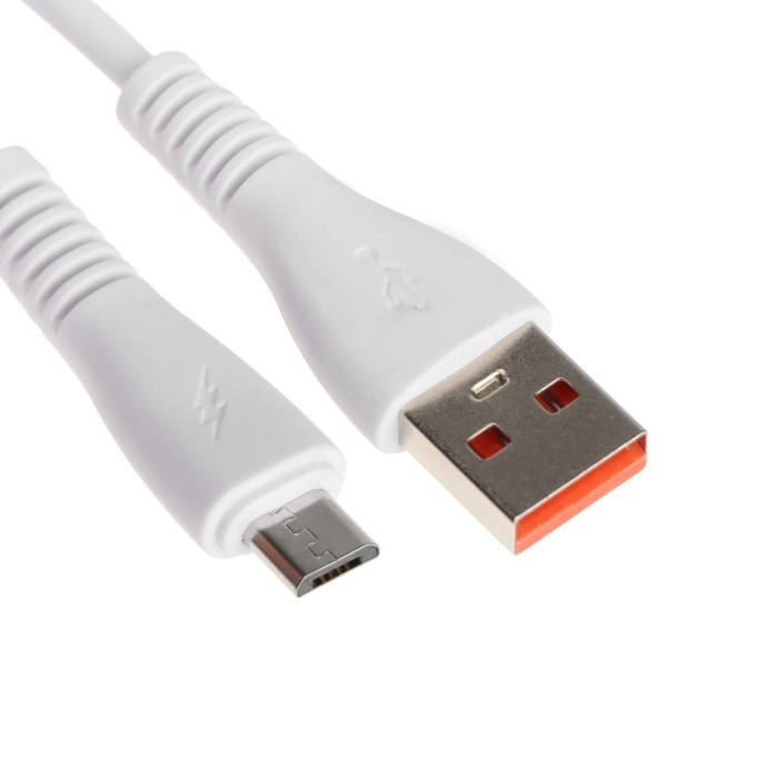 Кабель ONE DEPOT S01V, microUSB - USB, 2.4 А, 1 метр, белый Кабель ONE DEPOT S01V, microUSB - USB, 2.4 А, 1 метр, белый