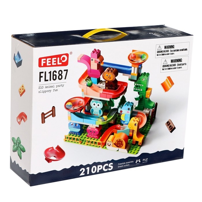 Конструктор Шарики «Зоо-горка», 210 деталей Конструктор Шарики «Зоо-горка», 210 деталей