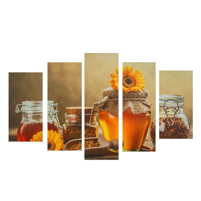 Картина модульная на подрамнике  Картина модульная на подрамнике "Медовая сладость" 2-25х53,2-25х67,1-25х80,80х140  см