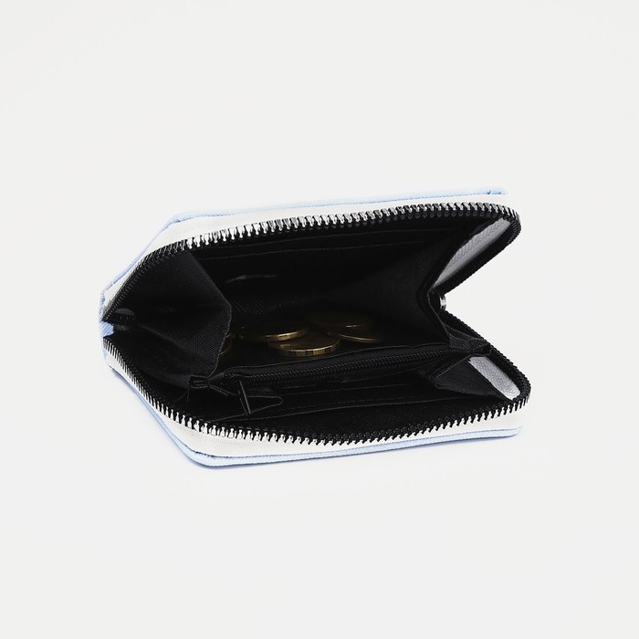 Кошелёк детский на молнии, цвет голубой