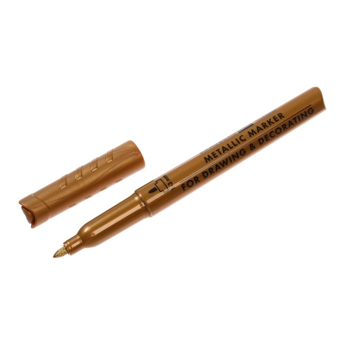 Маркер для декора 1-3 мм BRAUBERG ART METALLIC, золотистый 152438 Маркер для декора 1-3 мм BRAUBERG ART METALLIC, золотистый 152438