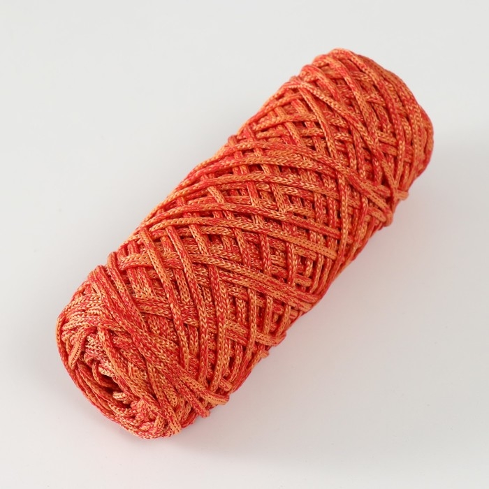 Шнур для вязания 35% хлопок,65% полипропилен 3 мм 85м/160±10 гр (Красный/оранжевый) Шнур для вязания 35% хлопок,65% полипропилен 3 мм 85м/160±10 гр (Красный/оранжевый)