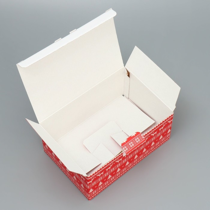 Коробка подарочная новогодняя складная «Тепла и уюта», 22 х 15 х 10 см, Новый год Коробка подарочная новогодняя складная «Тепла и уюта», 22 х 15 х 10 см, Новый год