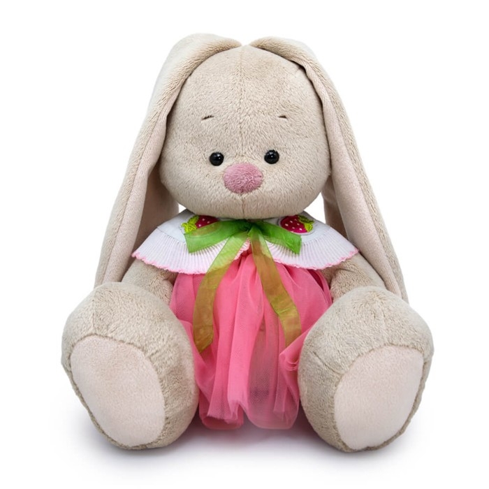 Мягкая игрушка «Зайка Ми», в юбке и воротнике с клубничками, 18 см Мягкая игрушка «Зайка Ми», в юбке и воротнике с клубничками, 18 см