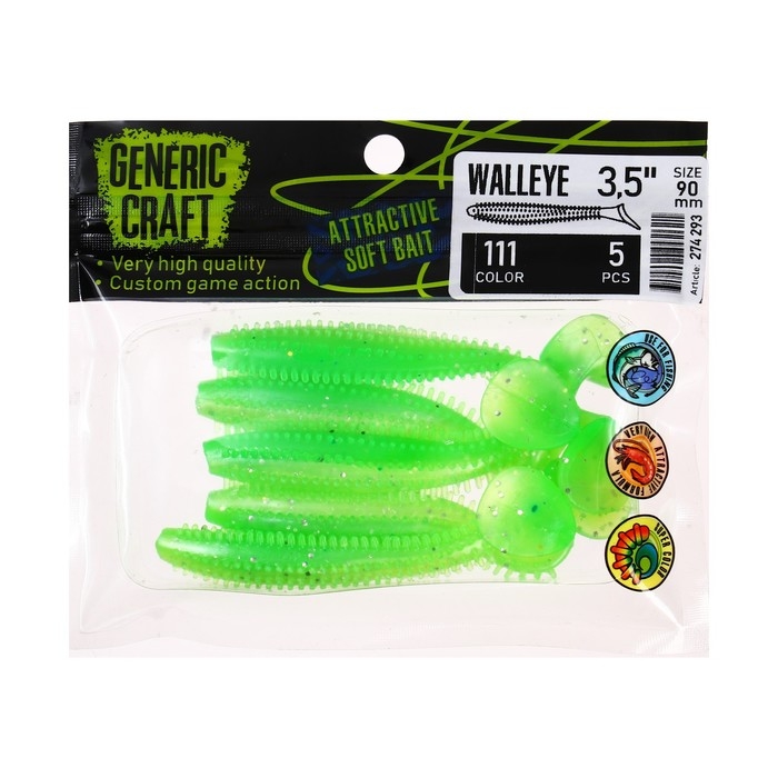 Мягкая приманка Generic Craft Walleye, цвет 111, 9 см, 5 шт. Мягкая приманка Generic Craft Walleye, цвет 111, 9 см, 5 шт.