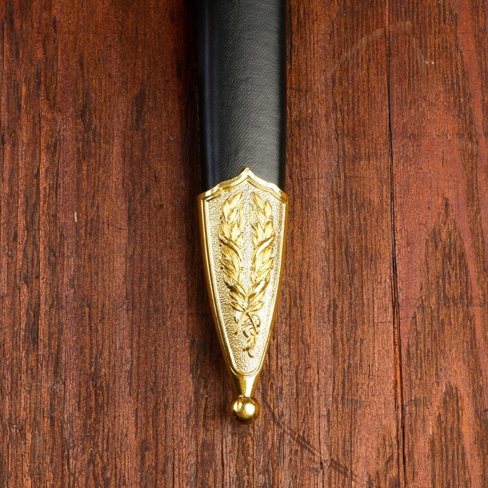 Кортик, рукоять витая с вставкой из камня, металл, пластик, 40 см Кортик, рукоять витая с вставкой из камня, металл, пластик, 40 см