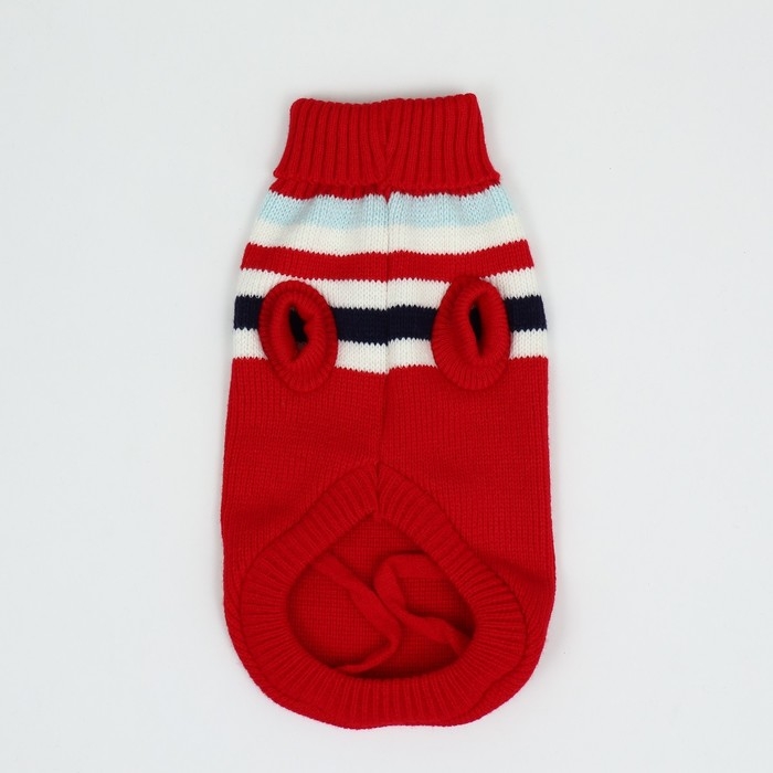 Свитер  Свитер "Полоски", XL (ДС 34, ОШ 34, ОГ 32-51 см), красный