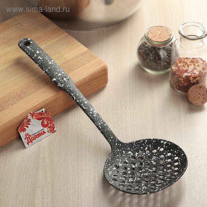 Шумовка Доляна «Мрамор», 33 см Шумовка Доляна «Мрамор», 33 см