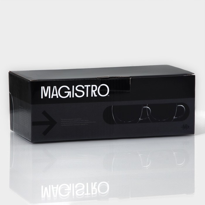 Набор стеклянных кружек с двойными стенками Magistro «Лиди», 250 мл, 13,5×10×7,5 см, 2 шт Набор стеклянных кружек с двойными стенками Magistro «Лиди», 250 мл, 13,5×10×7,5 см, 2 шт