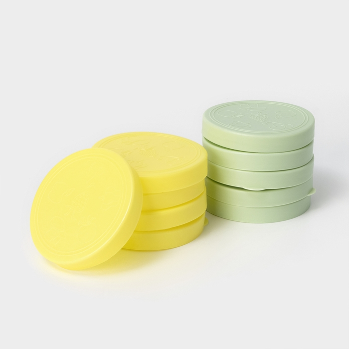 Нaбор хозяйственных крышек «Хозяюшкa», 82 мм, 10 шт, цвет МИКС Нaбор хозяйственных крышек «Хозяюшкa», 82 мм, 10 шт, цвет МИКС