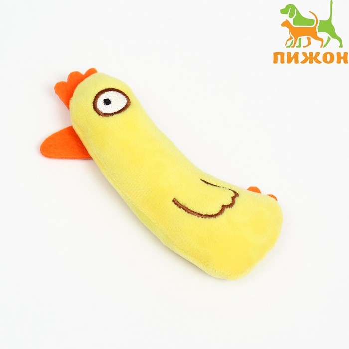 Игрушка для кошек с кошачьей мятой  Игрушка для кошек с кошачьей мятой "Цыпленок", 10 см, жёлтая