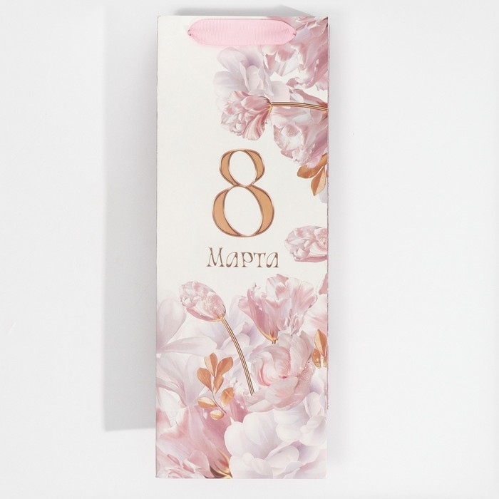 Пакет подарочный под бутылку, упаковка, «Нежность», 13 х 36 х 10 см Пакет подарочный под бутылку, упаковка, «Нежность», 13 х 36 х 10 см