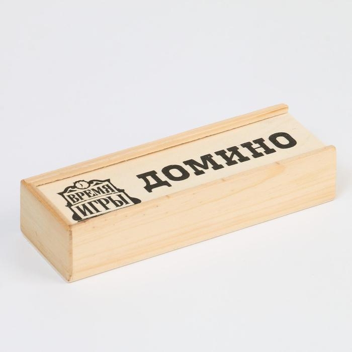 Домино Домино "Время игры", 28 шт, 15 х 5 х 3 см, костяшка 3.7 х 1.9 см