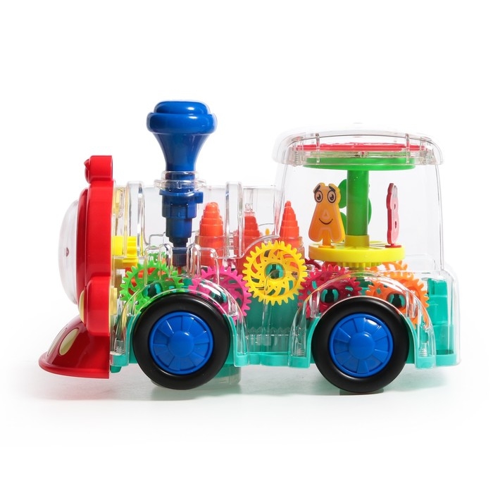 Паровоз «Новогодний поезд», световые и звуковые эффекты, работает от батареек Паровоз «Новогодний поезд», световые и звуковые эффекты, работает от батареек