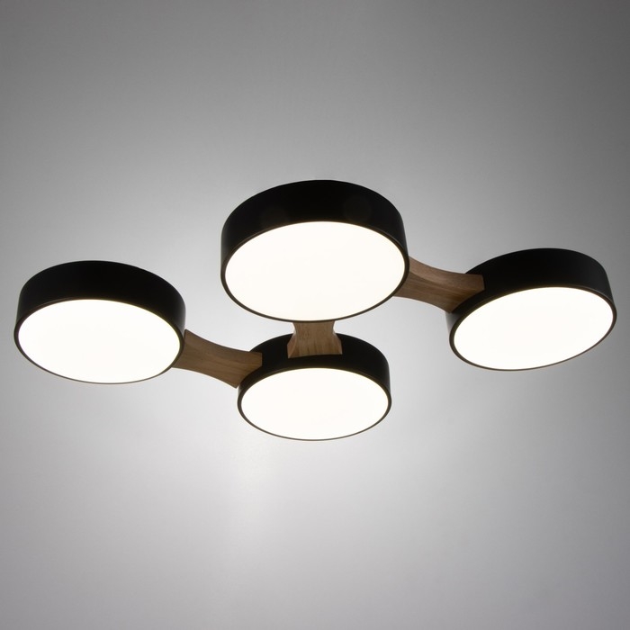 Люстра "Пиатти" 4LED 96Вт 3000-6000К черный 65х48х5 см BayerLux