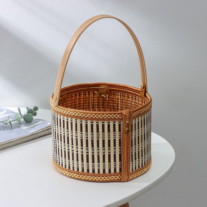 Корзина для хранения Доляна Nature, 18×18×12, бамбук Корзина для хранения Доляна Nature, 18×18×12, бамбук