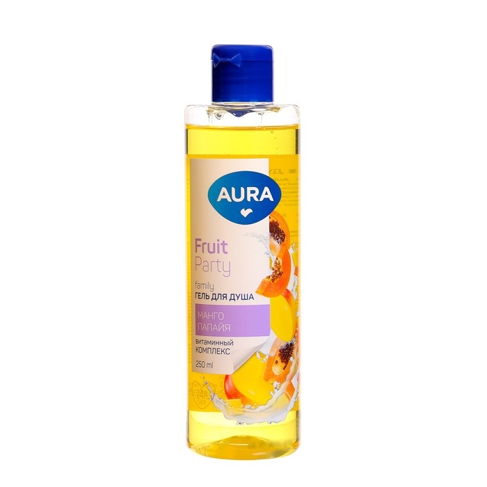 Подарочный набор косметики AURA  Подарочный набор косметики AURA " Манго и папайя": гель для душа, 250 мл + крем для рук, 75 мл