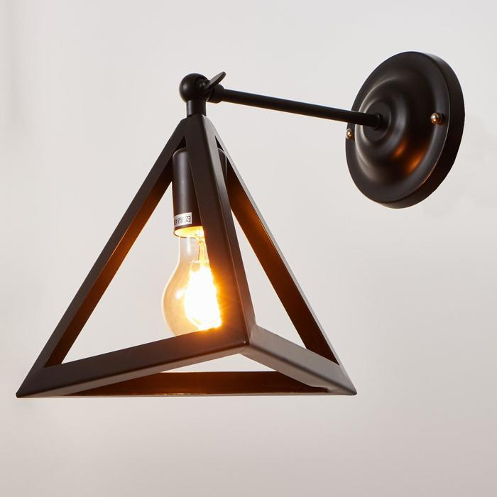 Бра  Бра "Пирамида" 1хE27 40Вт черный 25х30х30 см