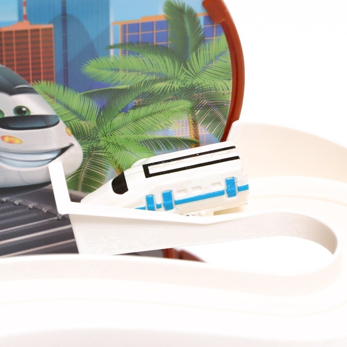 Магнитный трек «Весёлые горки «Поезда», свет и звук, работает от батареек Магнитный трек «Весёлые горки «Поезда», свет и звук, работает от батареек