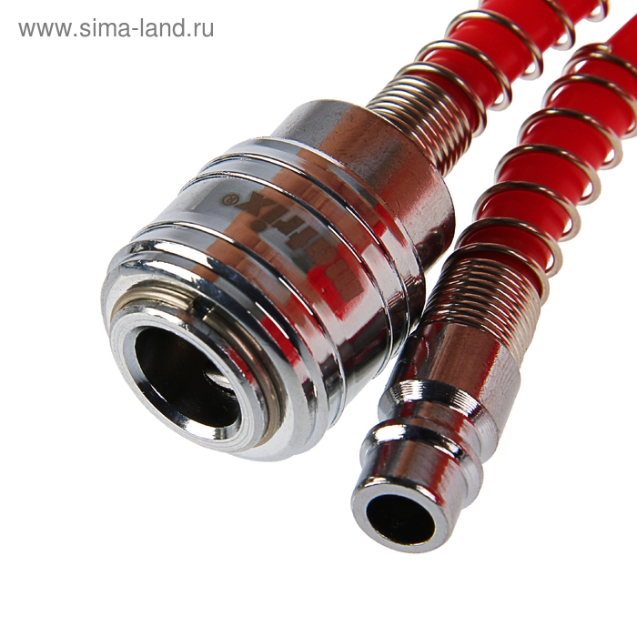 Шланг спиральный воздушный MATRIX, с быстросъемными соединениями, 1/4М, 10 м Шланг спиральный воздушный MATRIX, с быстросъемными соединениями, 1/4М, 10 м